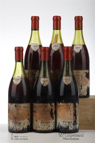 CORTON 1976 - Domaine des Hautes Chapelles - 6 Bottles