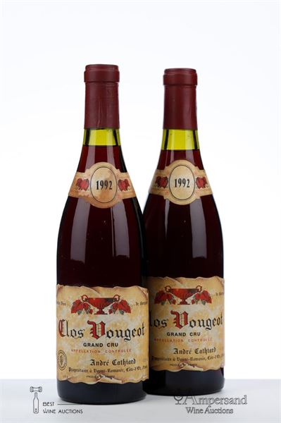 CLOS VOUGEOT 1992 - Andre Cathiard - 2 Bottles