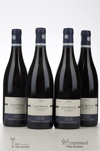 VOSNE ROMANEE LES BARREAUX 2010 - Anne Gros - 4 Bottles