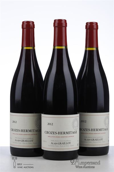 CROZES HERMITAGE 2012 - Alain Graillot - 3 Bottles