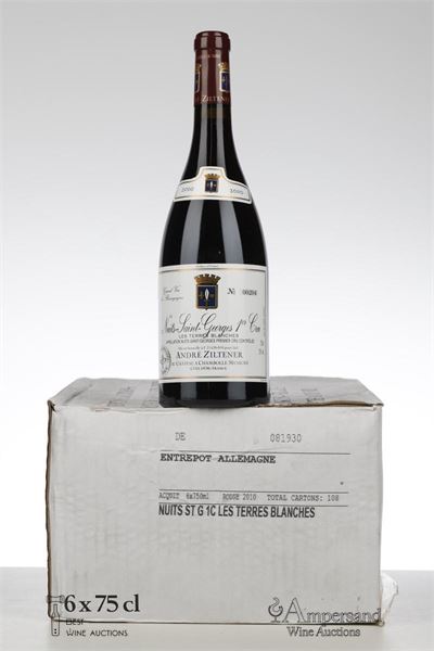 NUITS ST GEORGES LES TERRES BLANCHES 2010 - Chateau Andre Ziltener - 6 Bottles - Oc 6