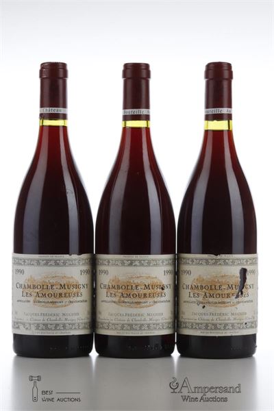 CHAMBOLLE MUSIGNY LES AMOUREUSES 1990 - JF Mugnier - 3 Bottles
