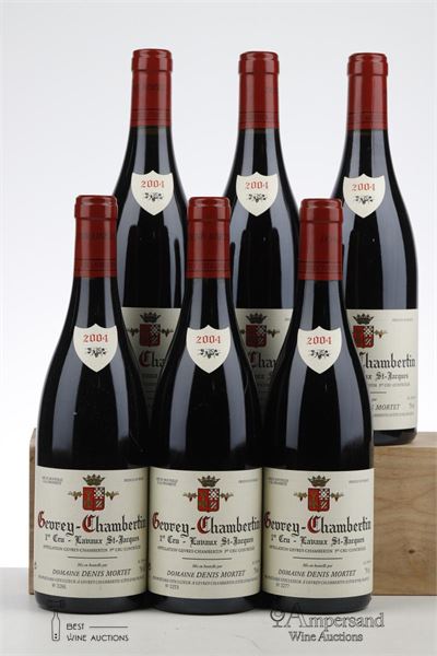 GEVREY CHAMBERTIN LAVAUX ST JACQUES 2004 - Denis Mortet - 6 Bottles