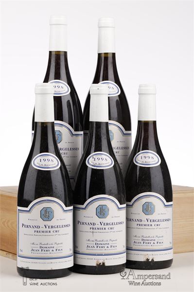 PERNAND VERGELESSES 1 ER CRU ROUGE 1998 - Jean Fery - 5 Bottles