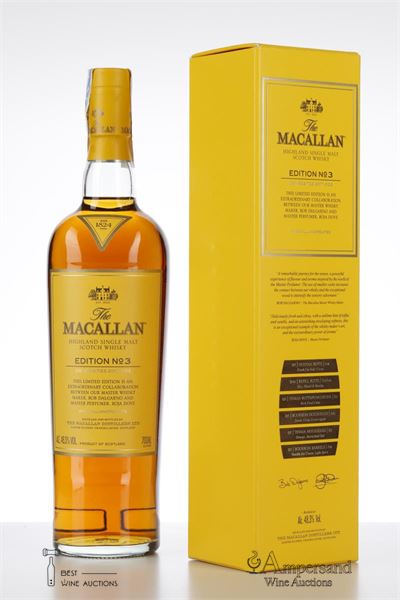 MACALLAN EDITON N°3 NV - Macallan - Bob Dalgarno & Roja Dove - 48.3% - Bottled 2017 - 1 Bottle - Oc 1
