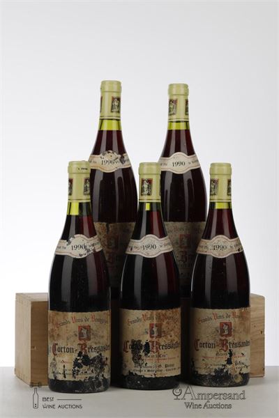 CORTON BRESSANDES 1990 - G. Prieur - 5 Bottles