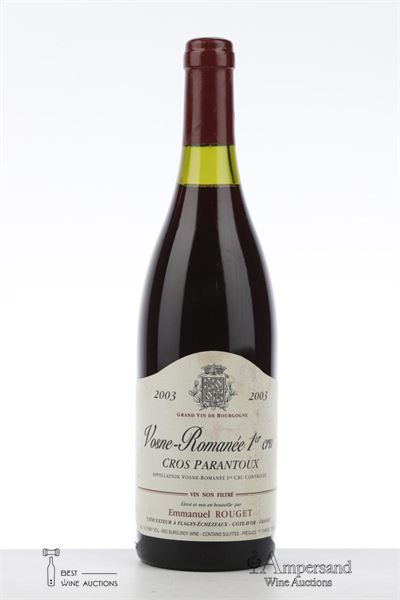 VOSNE ROMANEE CROS PARANTOUX 2003 - Emmanuel Rouget - 1 Bottle
