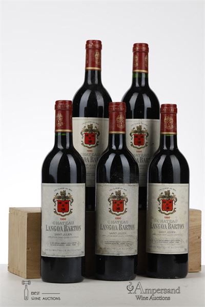 LANGOA BARTON 1990 - Mc - 5 Bottles