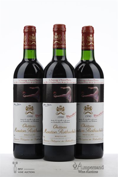 MOUTON ROTHSCHILD 1990 - Mc - 3 Bottles