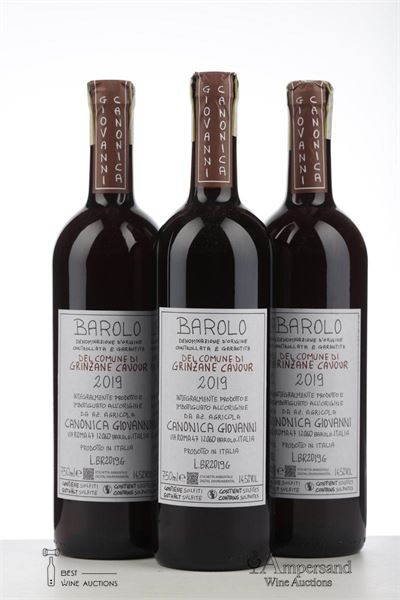 BAROLO DEL COMUNE GRINZANE CAVOUR 2019 - Canonica - 3 Bottles