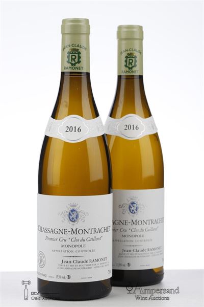 CHASSAGNE MONTRACHET BLANC CLOS DU CAILLERETS 2016 - Jean Claude Ramonet - 2 Bottles