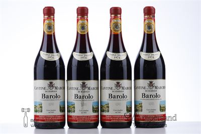 BAROLO RISERVA SPECIALE 1974 - Marchesi di Barolo - 4 Bottles
