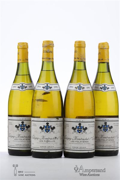 PULIGNY MONTRACHET LES FOLATIERES 1995 - Domaine Leflaive - 4 Bottles