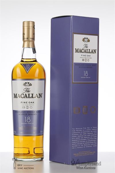 MACALLAN 18 Y FINE OAK NV - Macallan - Triple Cask Matured - 43% - 1 Bottle - Oc 1