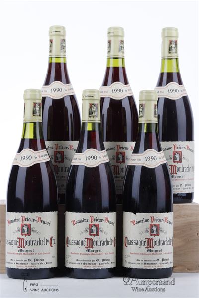 CHASSAGNE MONTRACHET MORGEOT 1990 - Prieur Brunet - 6 Bottles