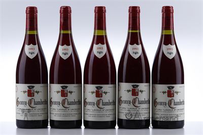 GEVREY CHAMBERTIN LAVAUX ST JACQUES 1993 - Armand Rousseau - 5 Bottles