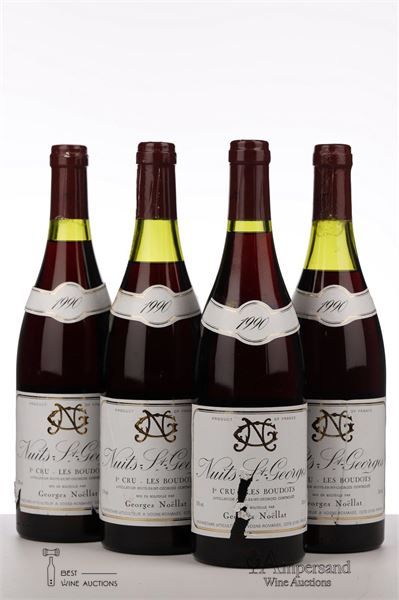 NUITS ST GEORGES LES BOUDOTS 1990 - Georges Noellat - 4 Bottles