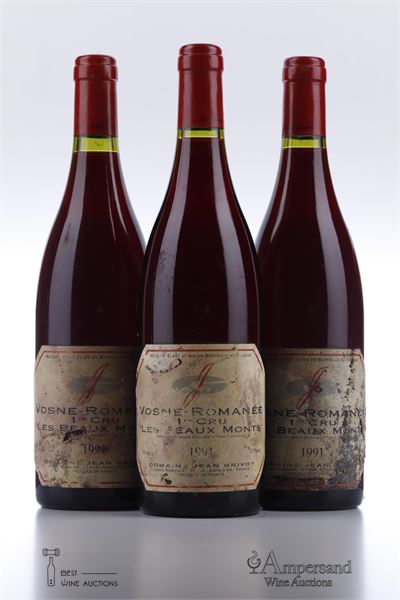VOSNE ROMANEE LES BEAUX MONTS 1991 - Jean Grivot - 3 Bottles