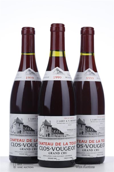 CLOS VOUGEOT 1999 - Chateau de la Tour - 3 Bottles