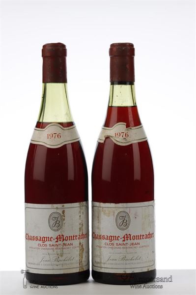 CHASSAGNE MONTRACHET CLOS ST JEAN 1976 - Jean Bachelet - 2 Bottles