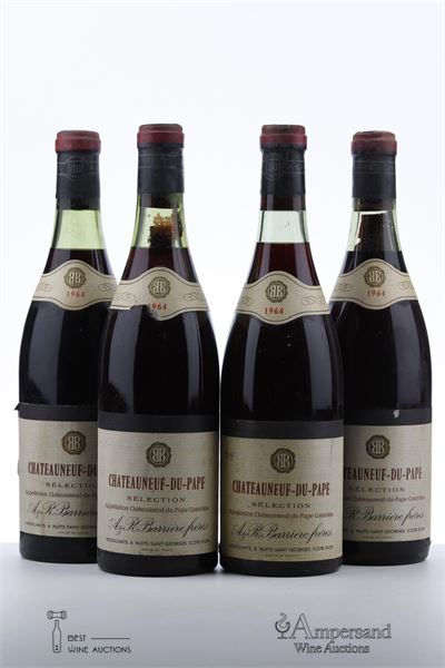 CHATEAUNEUF DU PAPE SELECTION 1964 - Barriere - 4 Bottles