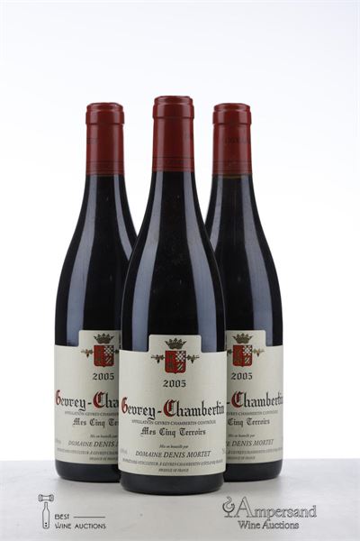 GEVREY CHAMBERTIN MES CINQ TERROIRS 2005 - Denis Mortet - 3 Bottles