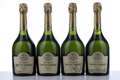 TAITTINGER COMTES DE CHAMPAGNE 1986 - 4 Bottles