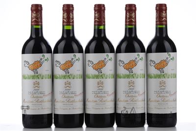 MOUTON ROTHSCHILD 1999 - 5 Bottles