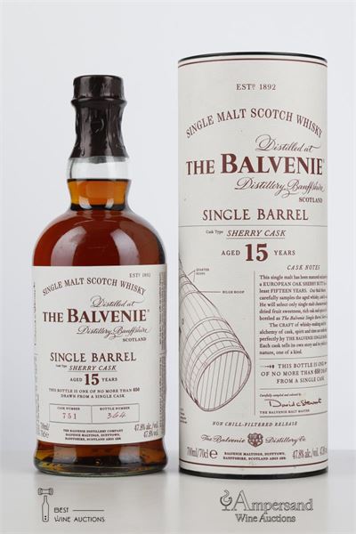 BALVENIE 15 Y SINGLE BARREL SHERRY CASK  - Alc 47,8% 1 Bottle