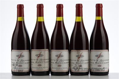 NUITS ST GEORGES LES RONCIERES 1990 - Jean Grivot - 5 Bottles