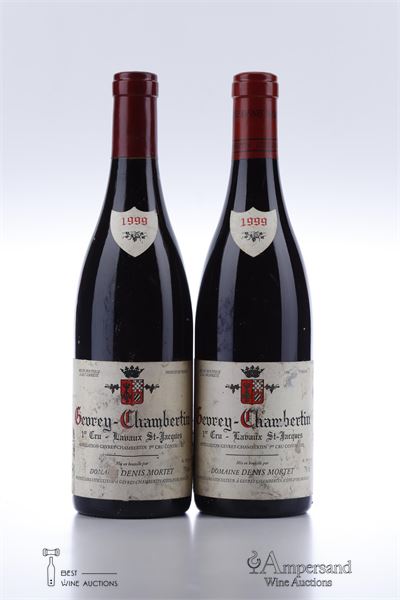 GEVREY CHAMBERTIN LAVAUX ST JACQUES 1999 - Denis Mortet - 2 Bottles
