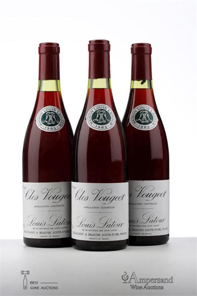 CLOS VOUGEOT 1983 - Louis Latour - 3 Bottles