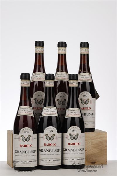 BAROLO GRANBUSSIA BRICCO COLONNELLO 1974 - Conterno Aldo - 6 Bottles