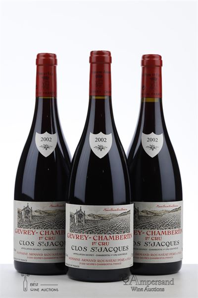 GEVREY CHAMBERTIN CLOS ST JACQUES 2002 - Armand Rousseau - 3 Bottles