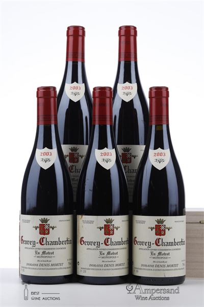 GEVREY CHAMBERTIN EN MOTROT 2003 - Denis Mortet - 5 Bottles