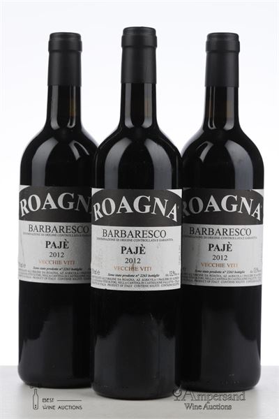 BARBARESCO PAJE VECCHIE VITI 2012 - Roagna - 3 Bottles