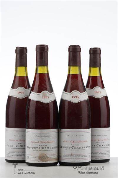 GEVREY CHAMBERTIN CHATEAU DE GEVREY CHAMBERTIN 1995 - Docteur et Madame Rene Masson - 4 Bottles