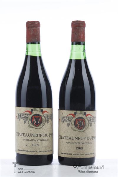 CHATEAUNEUF DU PAPE 1969 - Daubrignies - 2 Bottles