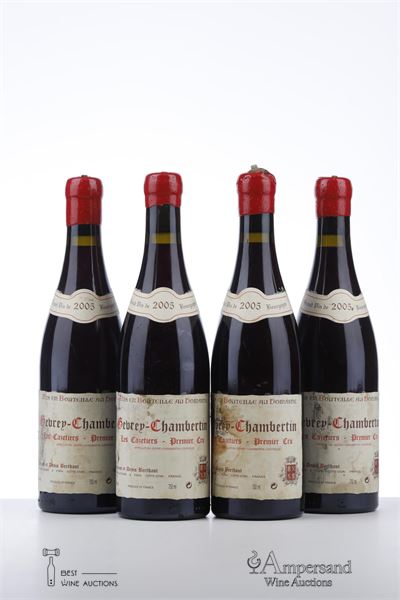 GEVREY CHAMBERTIN LES CAZETIERS 2005 - Vincent et Denis Berthaut - 4 Bottles