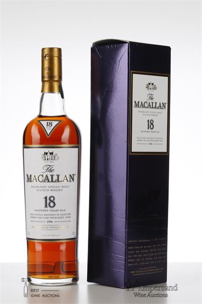 MACALLAN 18 Y 1996 - Macallan - Sherry Oak Cask - 43% - 1 Bottle - Oc 1