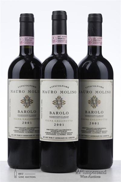 BAROLO VIGNA GALLINOTTO 2001 - Mauro Molino - 3 Bottles