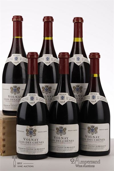 VOLNAY CLOS DES CHENES 1998 - Chateau de Meursault - 6 Bottles