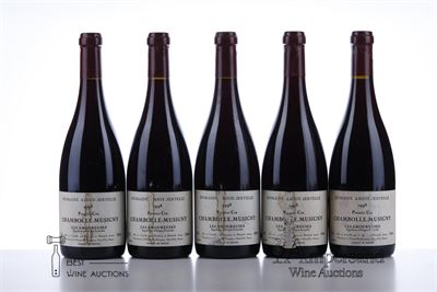 CHAMBOLLE MUSIGNY LES AMOUREUSES 1998 - Amiot Servelle - 5 Bottles