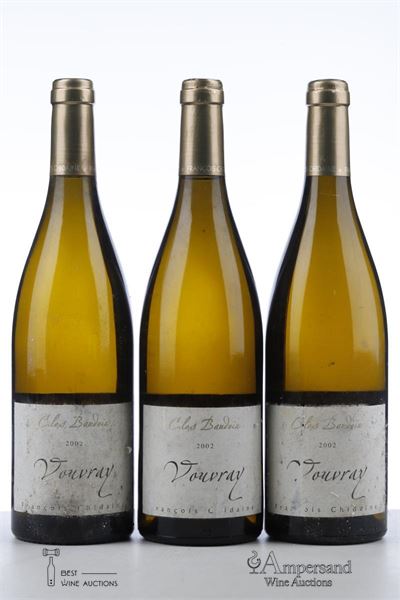 VOUVRAY CLOS BAUDOIN SEC 2002 - Francois Chidaine - 3 Bottles