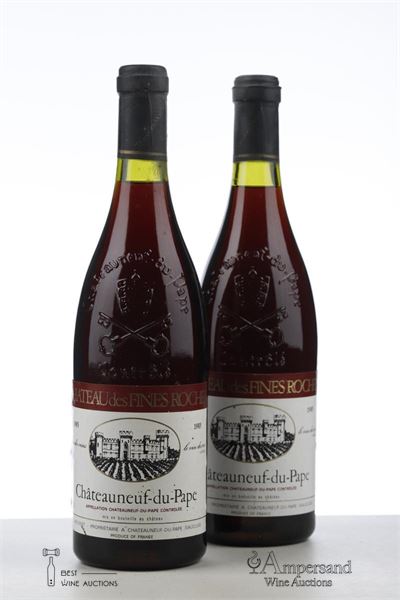 CHATEAUNEUF DU PAPE 1985 - Fines Roches - 2 Bottles