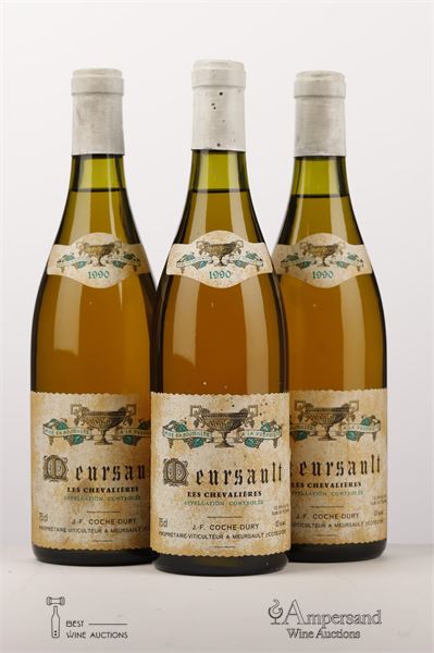 MEURSAULT CHEVALIERES 1990 - Coche Dury - 3 Bottles