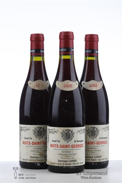 NUITS ST GEORGES NUMERO 1 VIEILLES VIGNES 2006 - Dominique Laurent - 3 Bottles