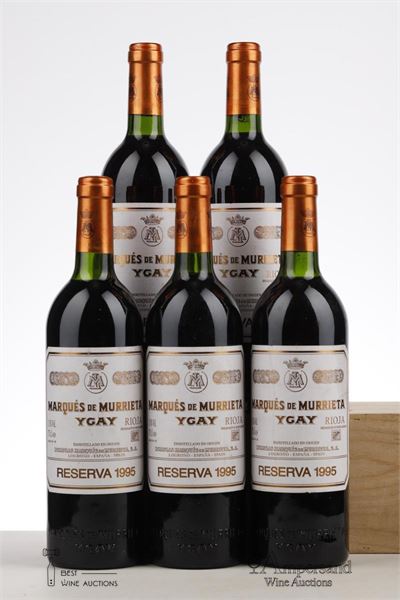 MARQUES DE MURRIETA RESERVA 1995 - Castillo Ygay - 5 Bottles