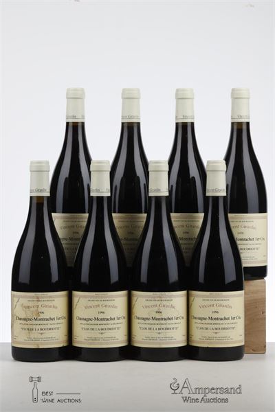 CHASSAGNE MONTRACHET CLOS DE LA BOUDRIOTTE VIEILLES VIGNES 1996 - Vincent Girardin - 8 Bottles