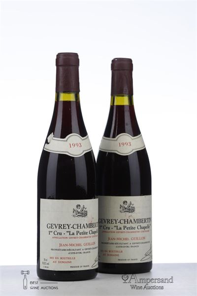 GEVREY CHAMBERTIN LA PETITE CHAPELLE 1993 - Jean Michel Guillon - 2 Bottles
